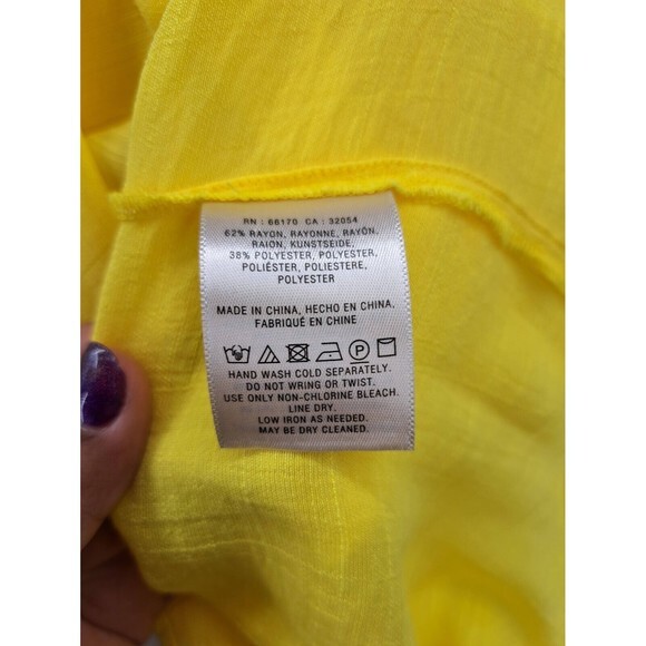 ANTHROPOLOGIE MAEVE COLETTE PULLOVER PEASANT BLOUSE TOP‎ YELLOW SMALL - Picture 5 of 6